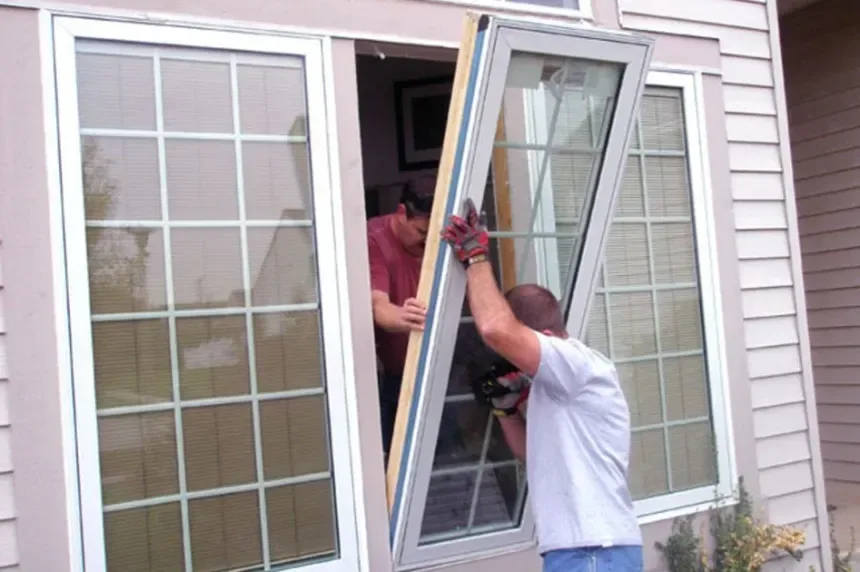 Replacement windows on a home exterior